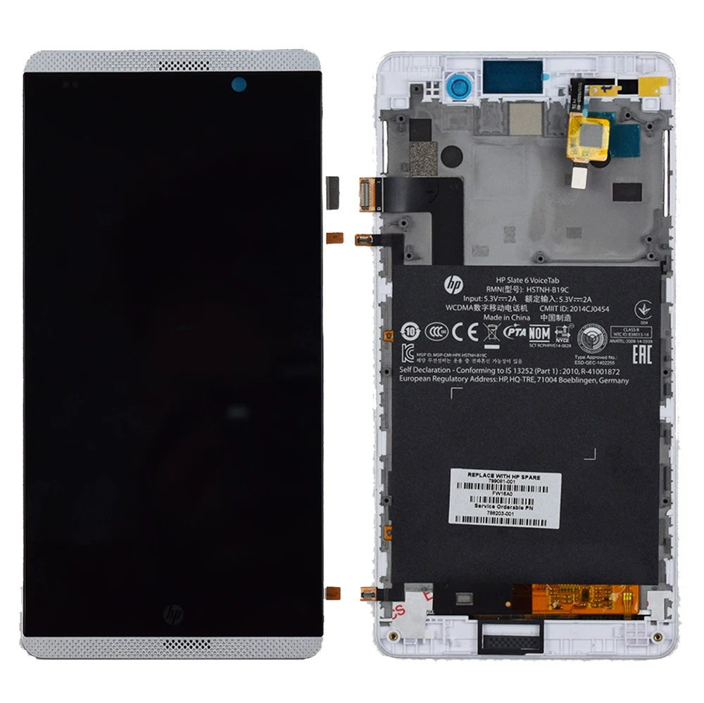 Для hp сланец 6 голос Tab Полный ЖК дисплей Touch панель экран стекло сборки заменитель инструментов планшета с рамки