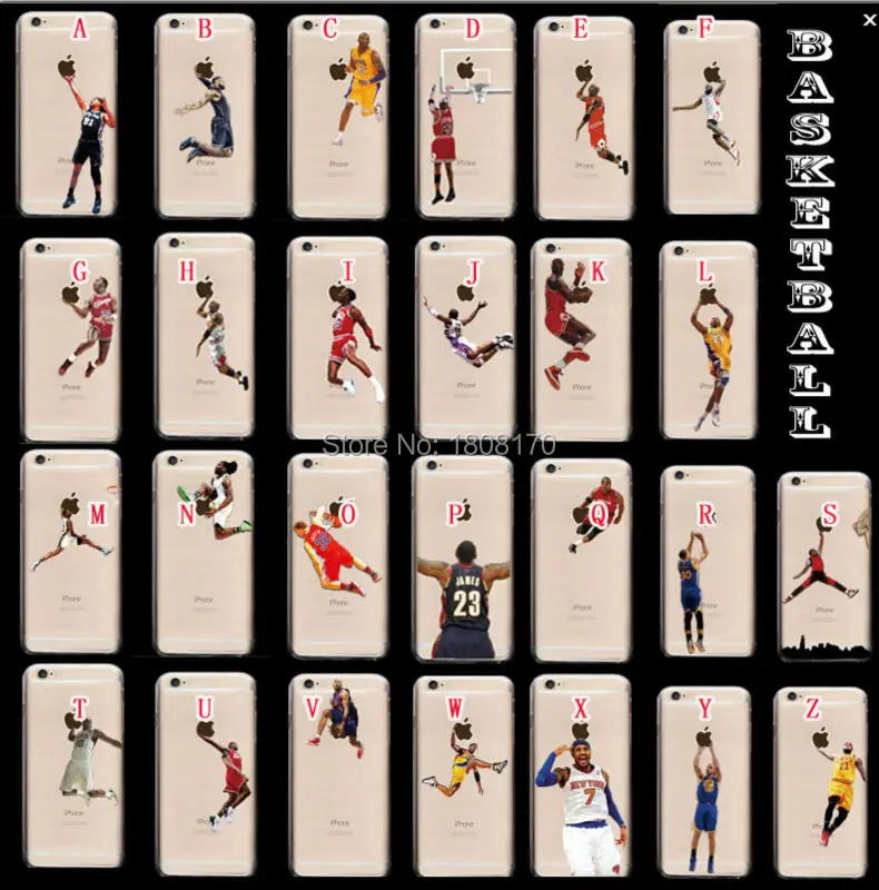 Прозрачный спортивный баскетбольный плеер Jordan мягкий чехол из ТПУ для Iphone 6 6S Plus 4