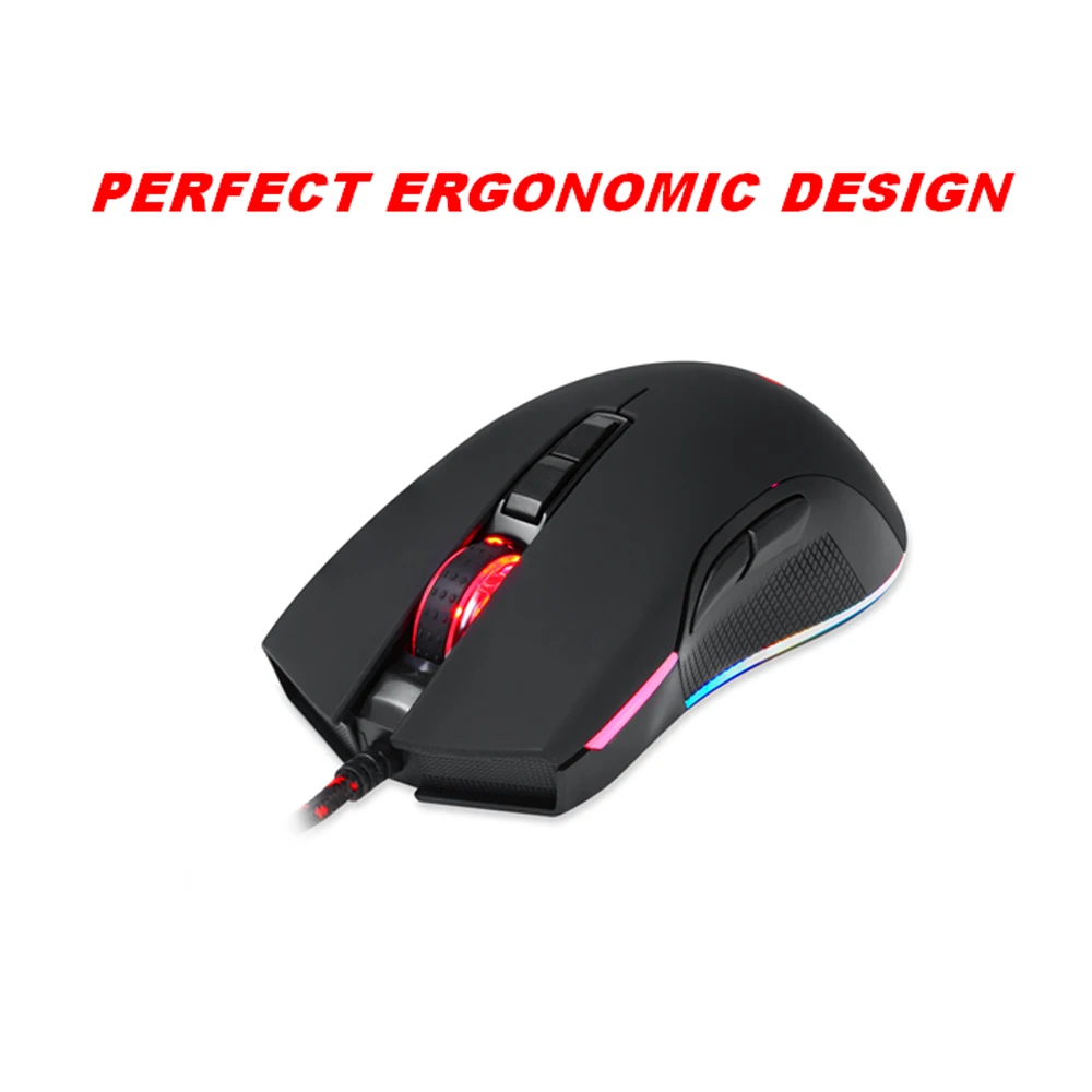 MOTOSPEED V70 Проводная игровая мышь USB RGB подсветка 12000 DPI компьютерная ПК проводная