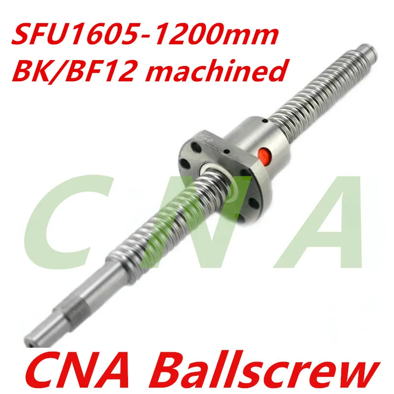 Бесплатная доставка SFU1605 1200 мм скрученный шариковый винт класса C7 с 1605 фланец