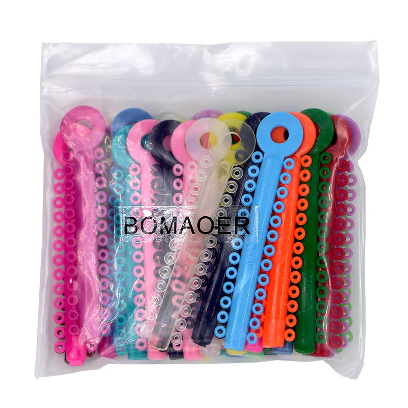 Dental Materials Orthodontic Stick Ligature ties Rubber Bands Rings Elastic Multi-color 1 pack |
