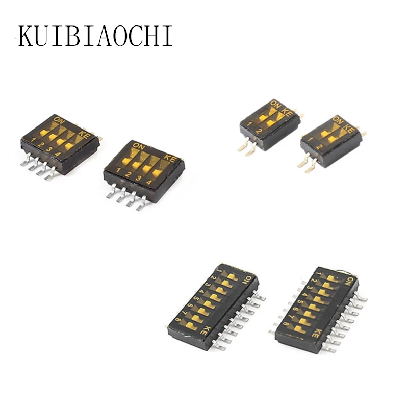 Коммутатор SMT SMD 5 шт./лот типа слайд шаг 1 27 мм 2 ряда 4 контакта положения/8