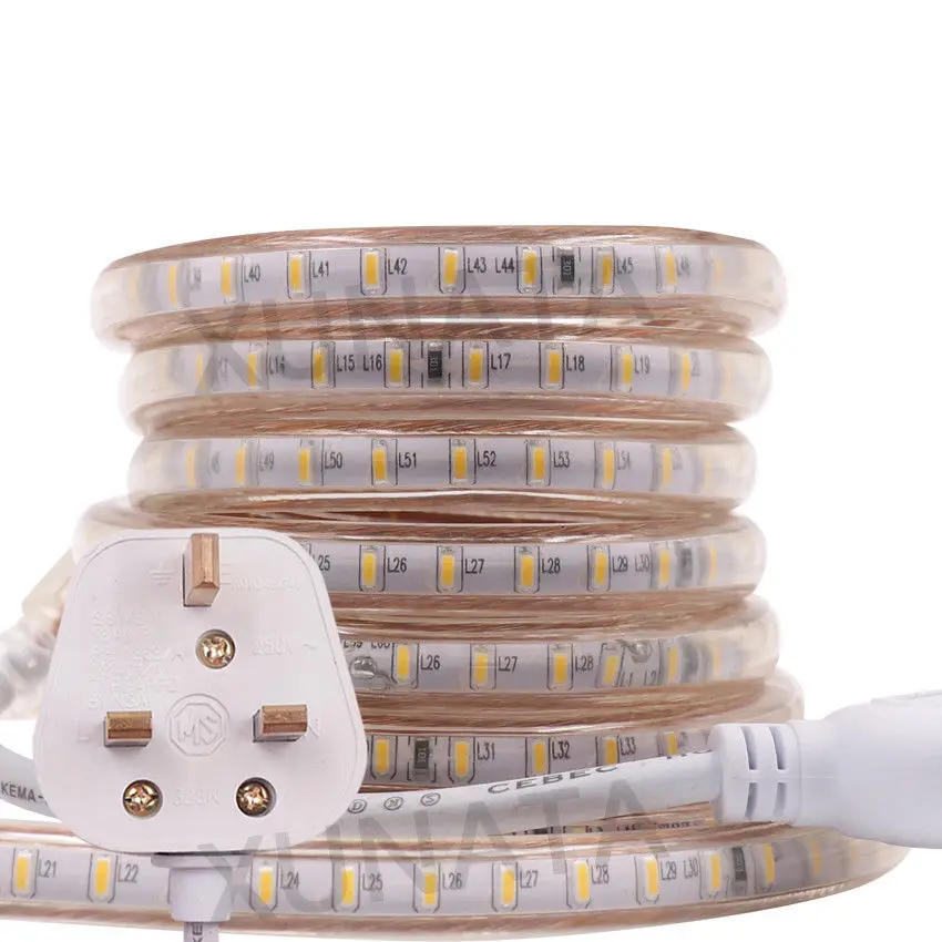 Светодиодная лента 3014 SMD 120LED/M 220V AC водонепроницаемая лампа для украшения