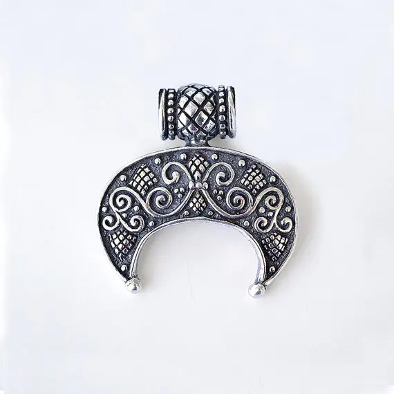 lanseis10pcs norse Antique Silver Lunula pendant . Moon Crescent Necklace jewelry. LUNITSA. Slavic | Украшения и аксессуары
