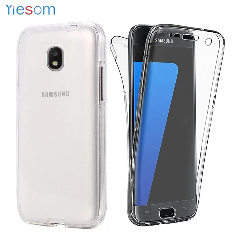 Мягкий чехол из ТПУ с полной корпус защитный прозрачный для телефона Samsung Galaxy J3 J5