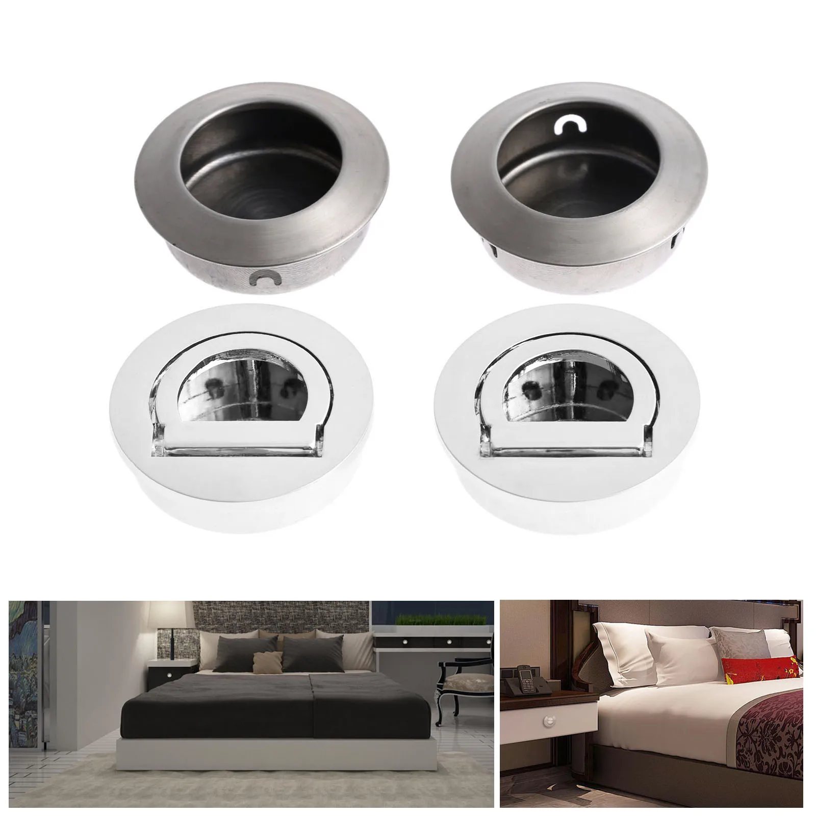 2 шт. скрытые мебельные ручки скрытый ящик формы Круглый шкаф аксессуары для