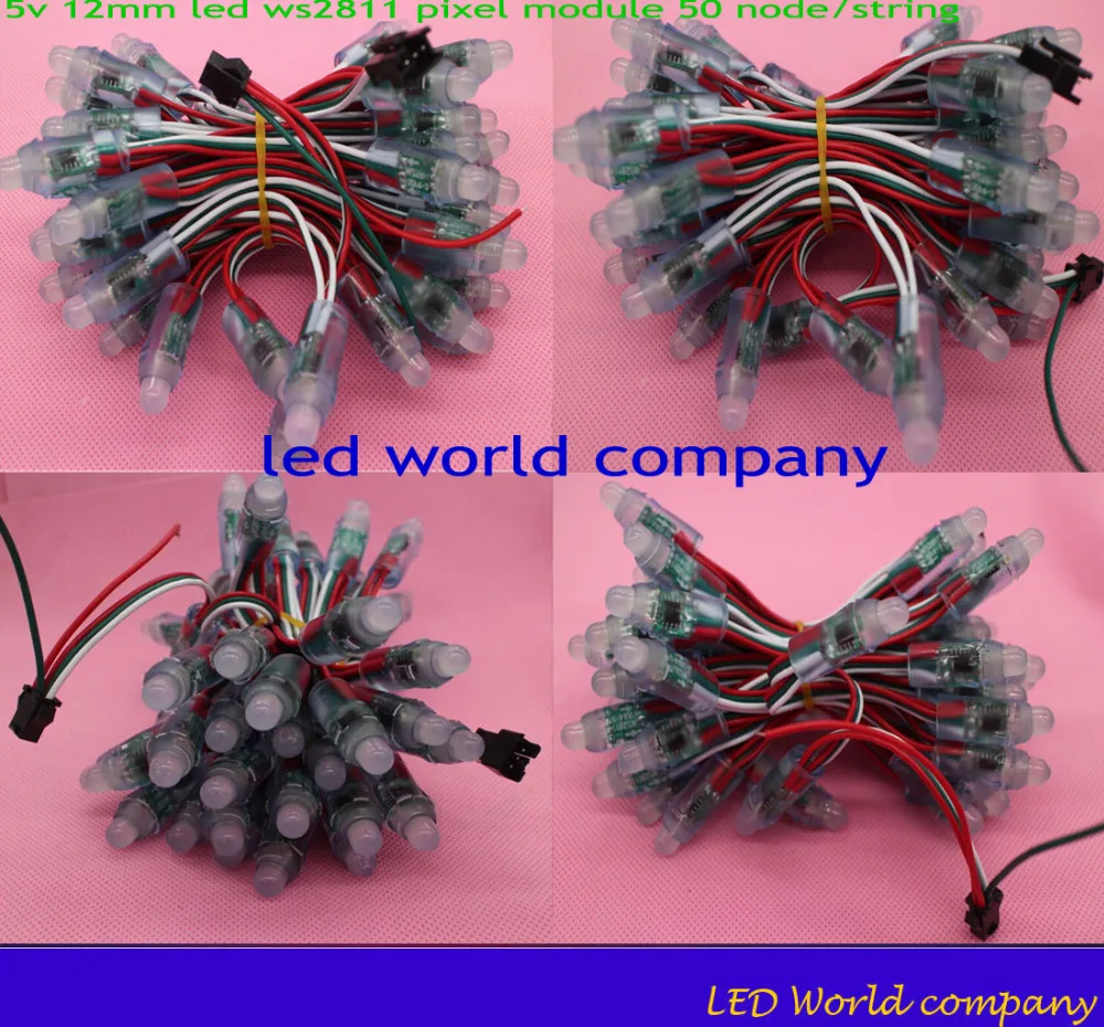 Бесплатная доставка 12 мм WS2811 IC полноцветный пиксельный светодиодный модуль
