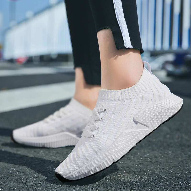 Weweya Новые Unisex кроссовки для Для женщин мужчин носок легкие дышащие спортивные
