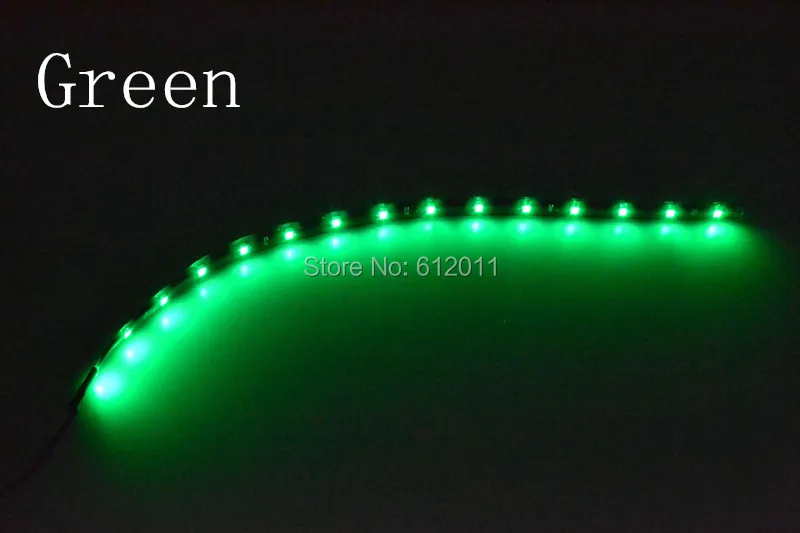 30 см 12 дюймов 15 LED 12V 3528 SMD гибкая водонепроницаемая полоса для автомобиля красный
