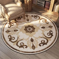 american style mosaic round carpet bedroom sofa coffee table study balcony hanging basket computer swivel chair rug
