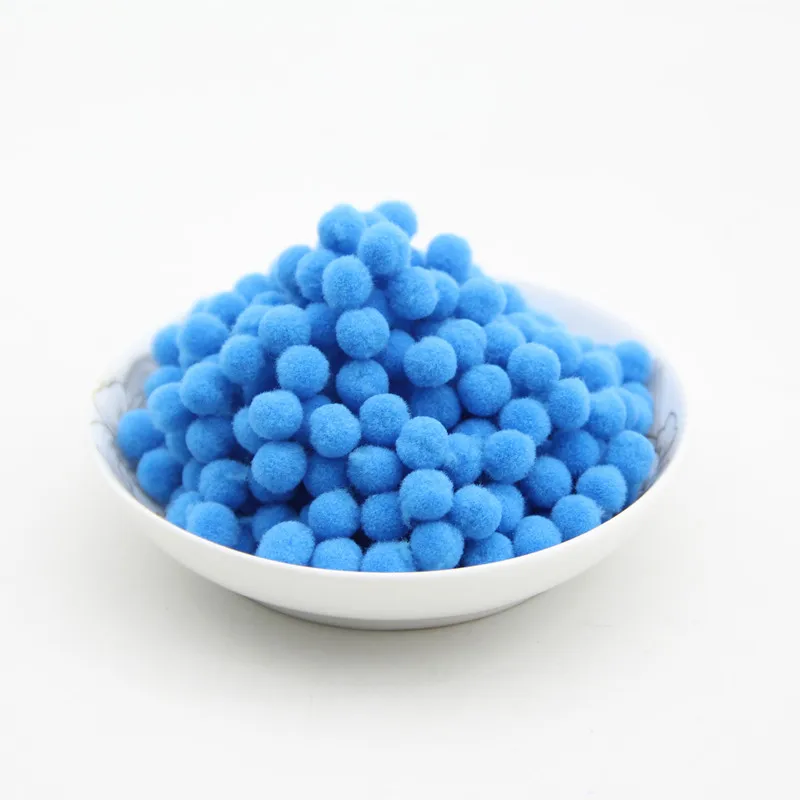 blue 8 мм 10 мм 15 мм 20 мм 25 мм 30 мм мягкий помпон мягкие пушистые Помпоны шарики DIY товары для шитья и рукоделия украшения детские игрушки - Цвет: blue