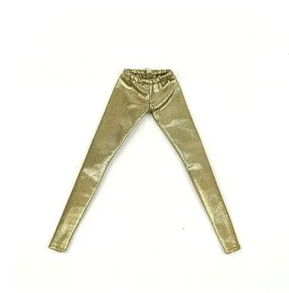 long gold 1/6 золотые, серебряные модные штаны для куклы Барби, обтягивающие брюки, леггинсы для куклы Барби 1/6, аксессуары, комплект одежды - Цвет: long gold