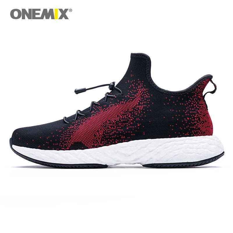 ONEMIX New Couples Running Shoes Breathable Sports Simple Sneakers Light Slip-on Athletic Sneaker Women Flats Men Jogging | Спорт и