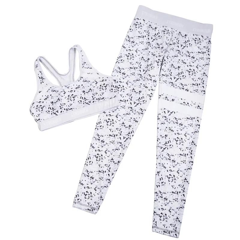 Спортивный комплект костюм леопарда 2 шт. (рубашка + Леггинсы) Пикантные Для