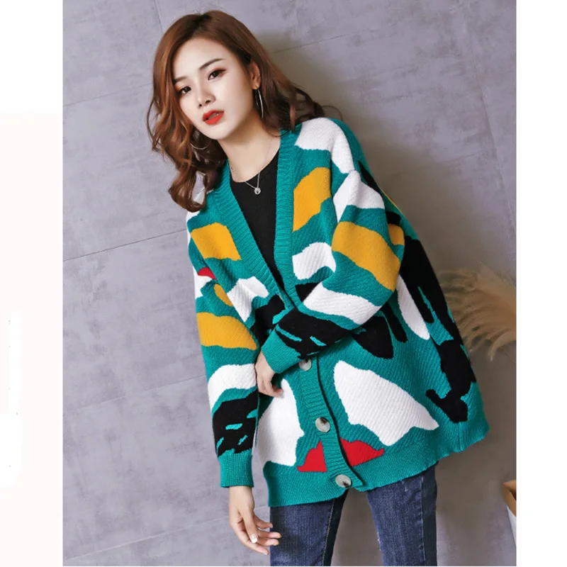 2018 Spring Autumn color Wool Sweater V neck Can not buckle cardigan Fashion wild Female Small shawl Jacket burderry women |