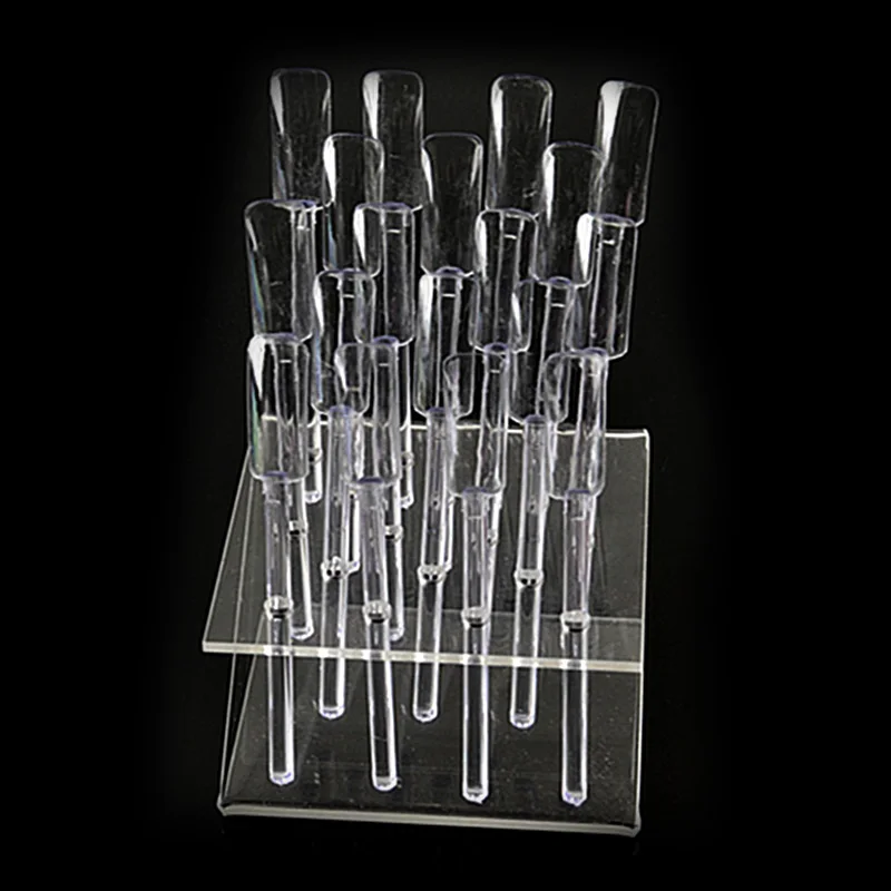 18 советы прозрачный дизайн ногтей Дисплей подставка для Практика средство