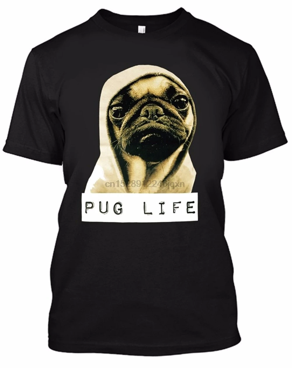2019 новые дизайнерские мужские футболки Slim Fit Crew Neck t Shirt чехол pug Life Funny Thug Мужская