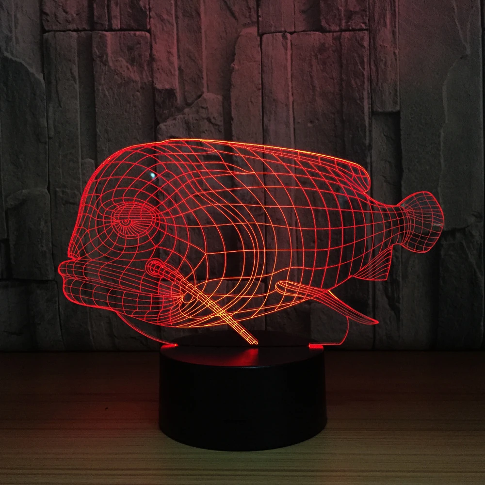 

Whale Fish Acrylic LED 3D Lamp With USB Power Bluetooth Speaker Night Light Flashlight Atmosphere Animal Lampe For Kids Gift