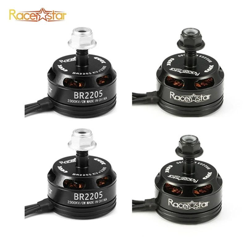 4 шт. 4x Racerstar Racing Edition 2205 BR2205 2300KV 2-4S бесщеточный двигатель черный для 210 X220 250 280 RC