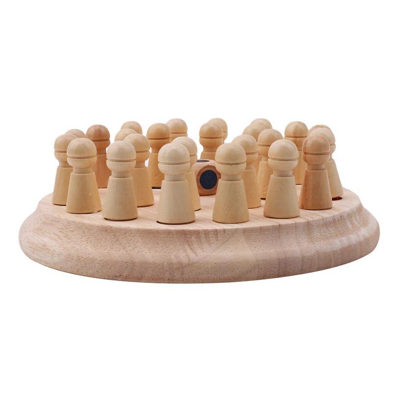 

17cm Diam Wooden Memory Match Stick Chess Game Children Early Educational Toy 3D Puzzle Family Party Casual Game Puzzles Game