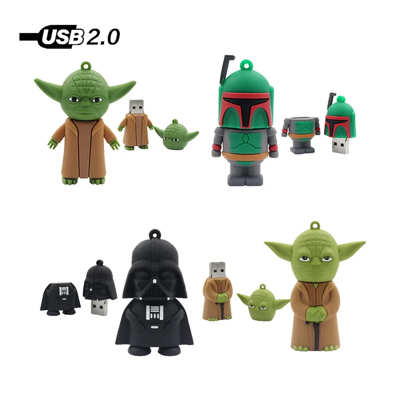 Usb флеш накопитель с мультипликационным принтом Звездные войны 128 Мб 4 ГБ 8 16 32 64