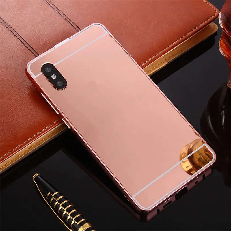 Для samsung Galaxy A50 чехол Золотой Зеркальный Алюминиевый противоударный чехол для samsung A50 A 50 A505 A505f Sm-a505f чехол для телефона s - Цвет: Rose Gold