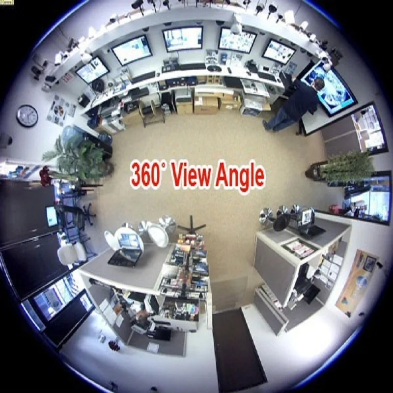 360 градусов Широкий формат рыбий глаз камера видеонаблюдения аналоговый Мини