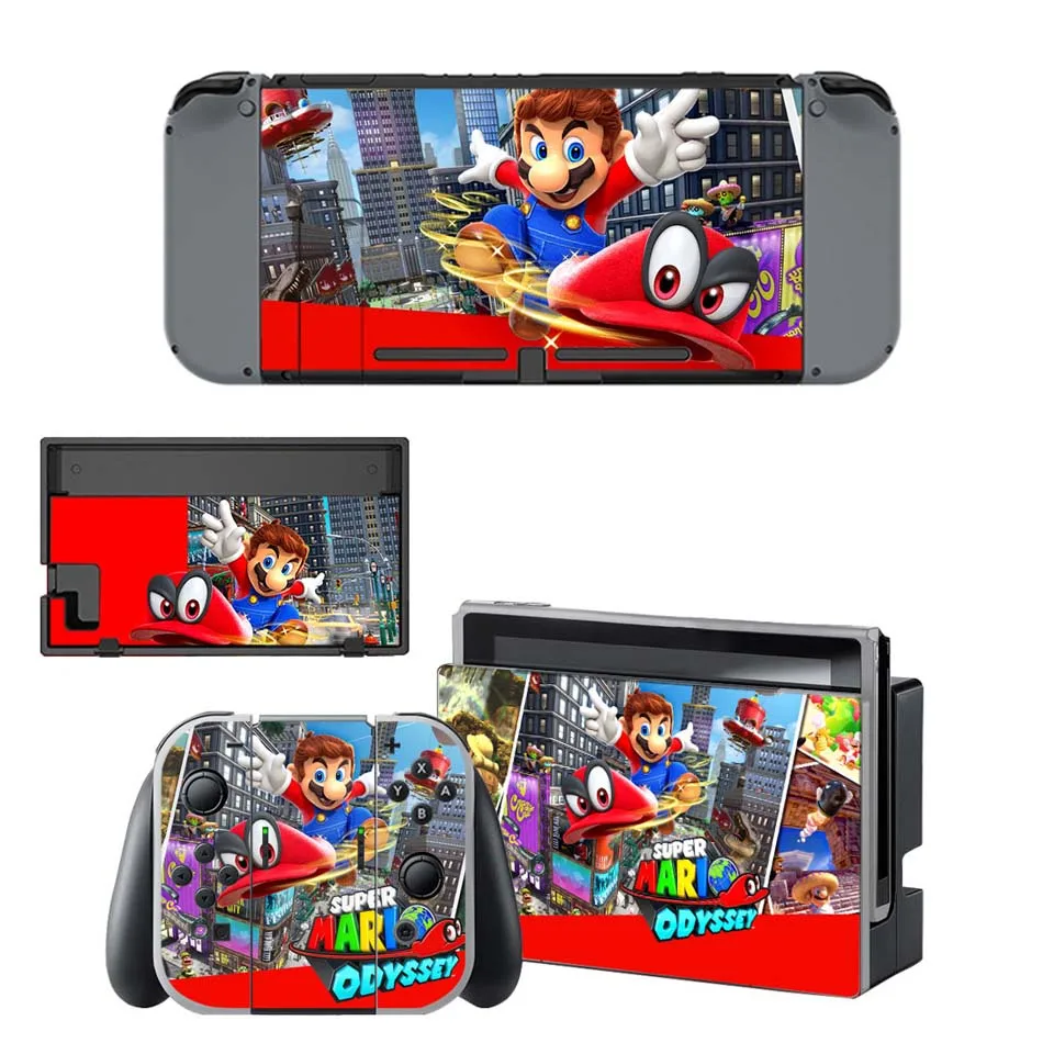 YSNS1781 Настенный переключатель виниловая консоль Наклейки Обложка Joy-Con кожаная наклейка на контроллер для Супер Марио наклейки для вечеринки - Цвет: YSNS1781