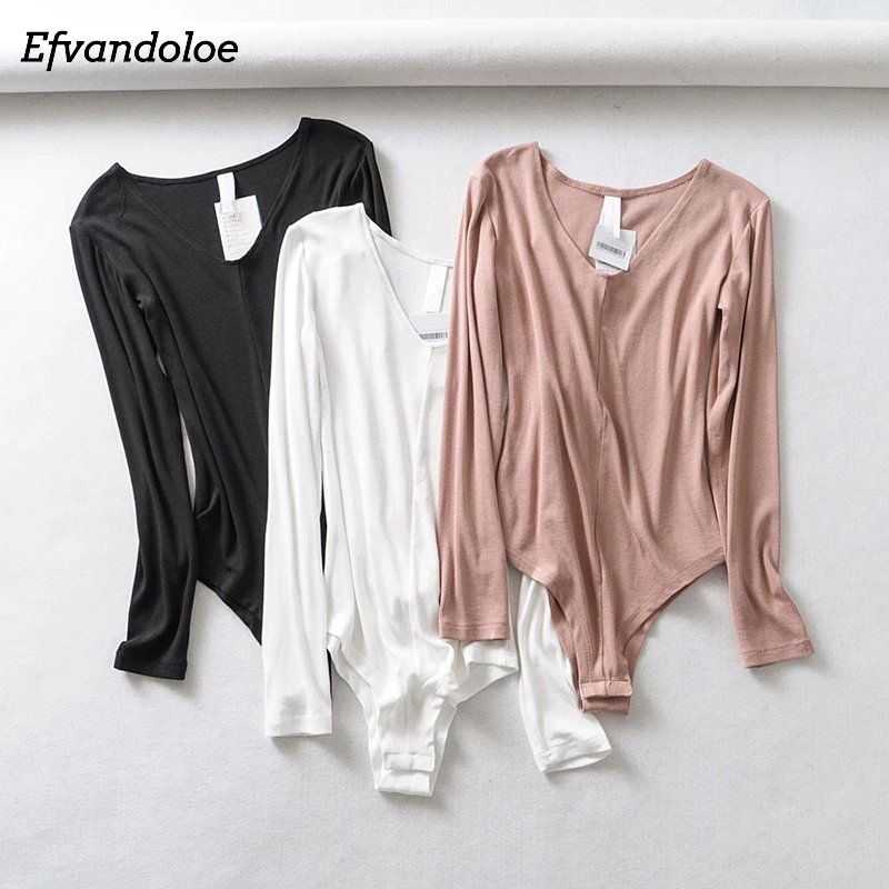 Efvandoloe, облегающий боди, женские комбинезоны, однотонный, тонкий, сексуальный, боди, Femme combinaison Body, комбинезоны, боди