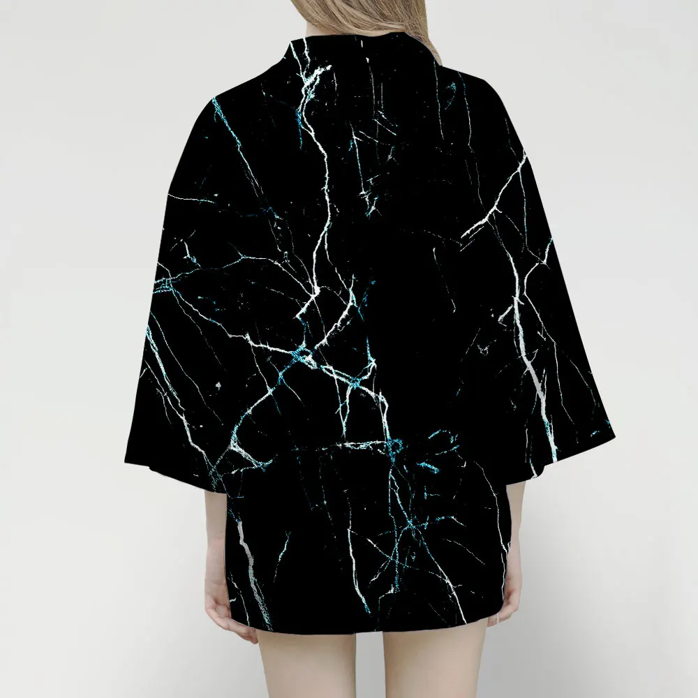 Модное кимоно в стиле Харадзюку С 3D принтом для женщин и мужчин блузка японском с