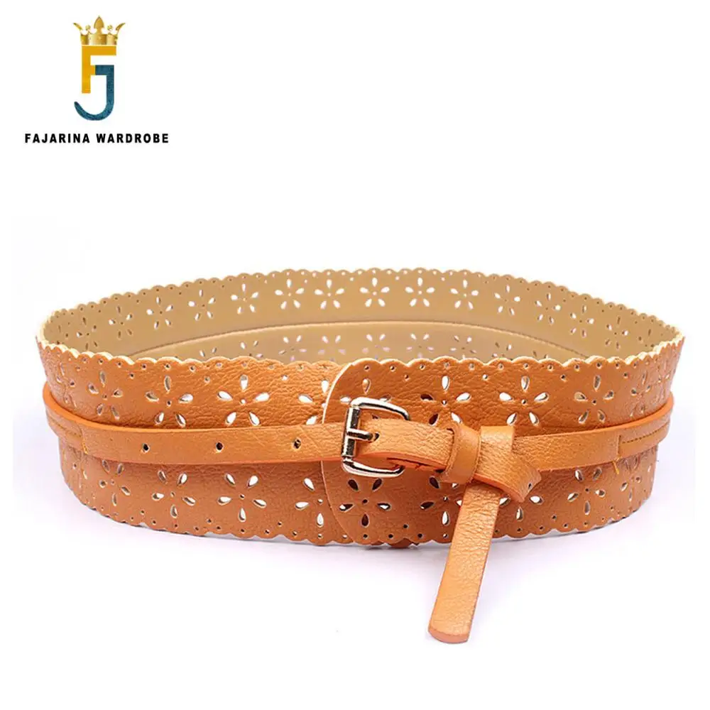 Женские декоративные ремни из искусственной кожи FAJARINA универсальные с широкой