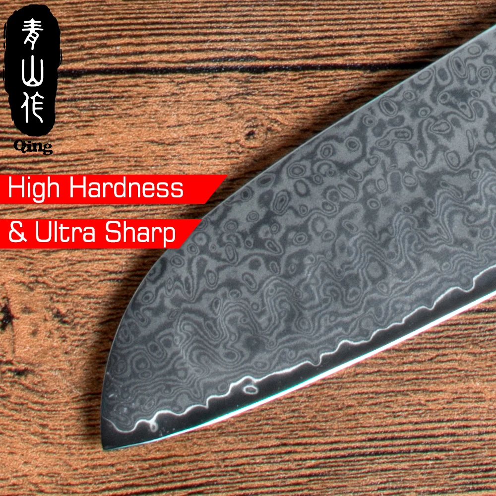 Кухонный нож QING из дамасской стали многофункциональный японский шеф повар VG10 7