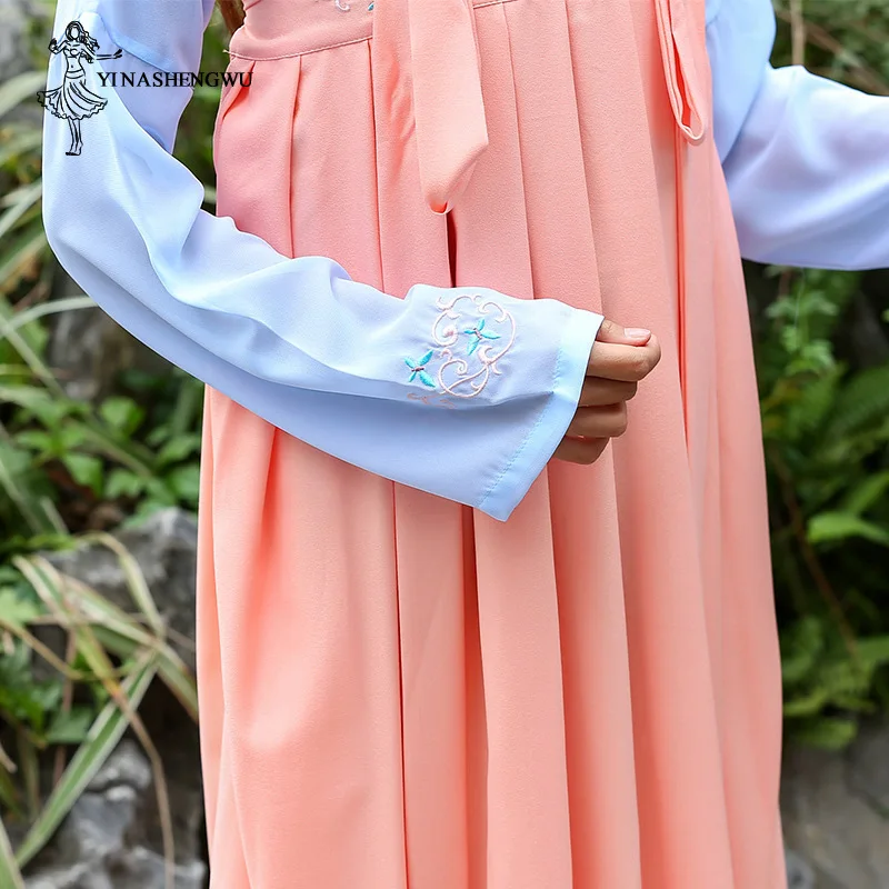 Женское платье Hanfu Женские китайские костюмы ханьфу стильные с нагрудной юбкой Qi