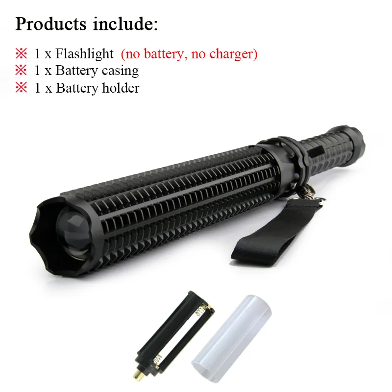 Flashlight A 18650 перезаряжаемый мощный светодиодный фонарик для самозащиты, фонарь xml t6, водонепроницаемый фонарь для охоты, Электрический фонарь - Испускаемый цвет: Flashlight A