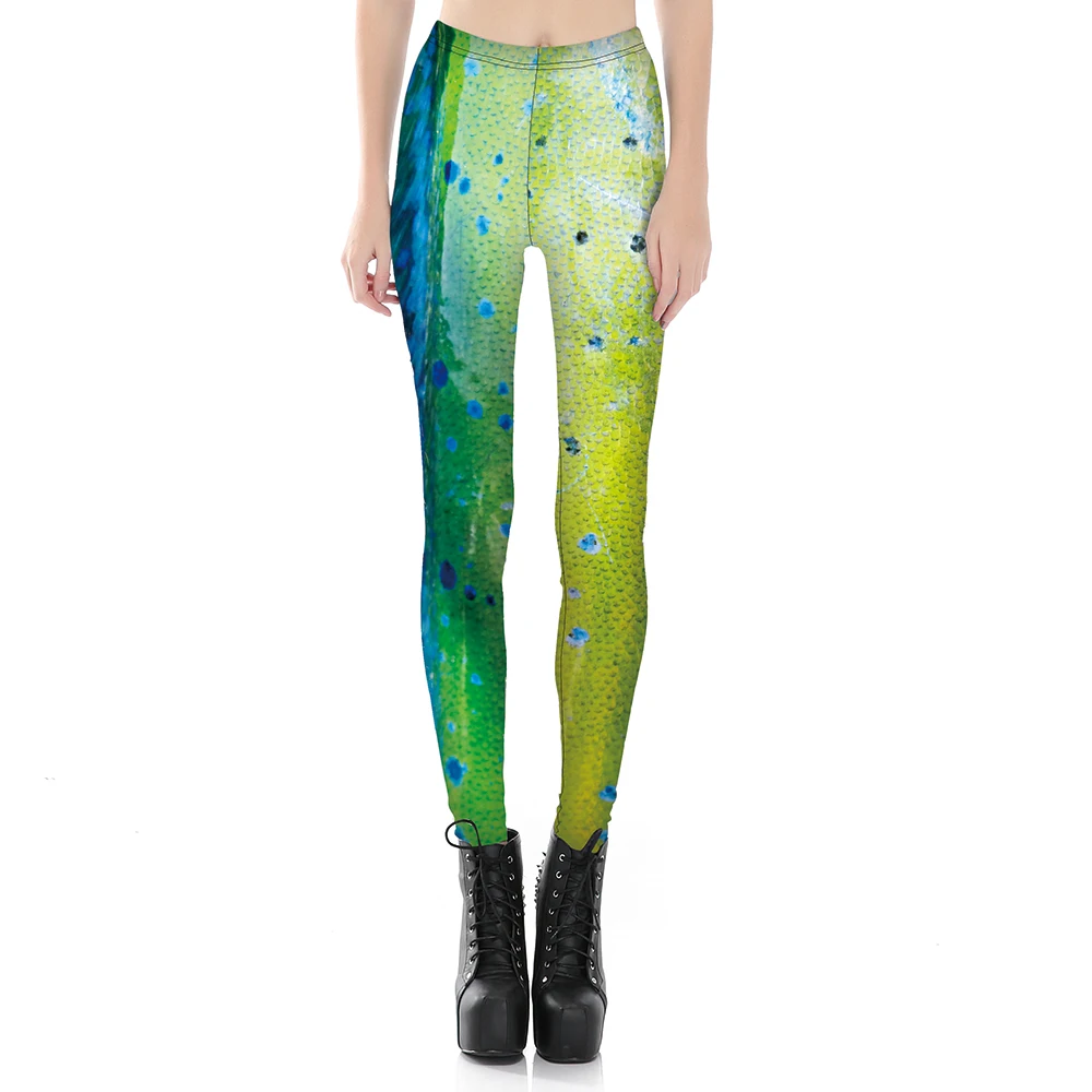 Женские леггинсы для фитнеса с 3 рисунками зеленые Леггинсы размера плюс