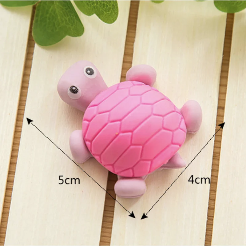 3 шт. Kawaii 3D ластик в виде черепахи мини цветной карандаш резиновый мультфильм