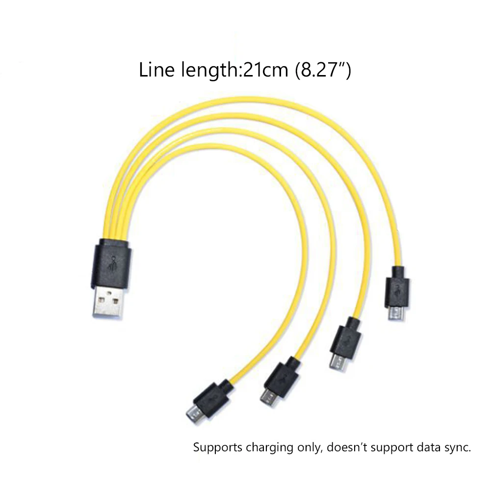 USB 2,0-Micro USB кабель 5 в 2 а Быстрая зарядка USB кабель от 1 до 4 зарядный разделительный шнур для телефонов Android samsung huawei Google