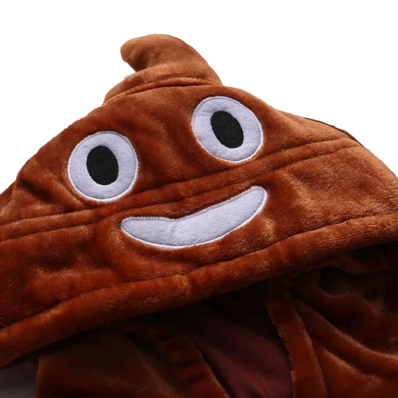 Kigurumi эмодзи Onesie Poo взрослых пижамы для женщин мужчин Хэллоуин осень зима унисекс