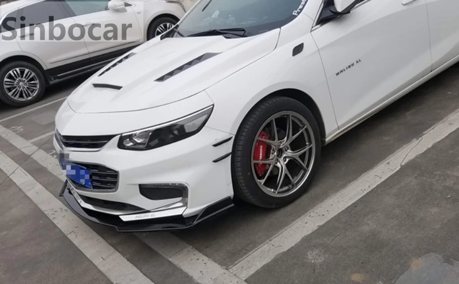 Цветная накладка на передний бампер для гриля ниже зеркальная защита Chevrolet Malibu 2017