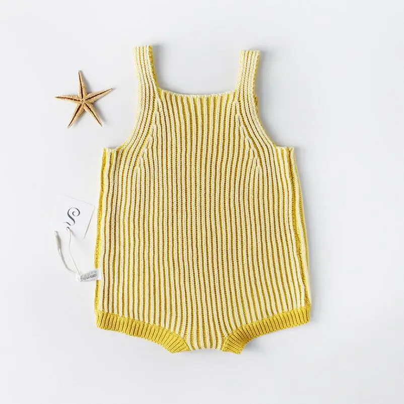 Вязаный комбинезон весна осень новорожденный детский 2019 детская одежда для