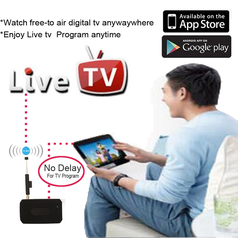 Цифровой беспроводной Dvb T2 T isdb t Wifi Full Seg Dtv Live Tv Link тюнер Стик приемник для Ipad Iphone Ios