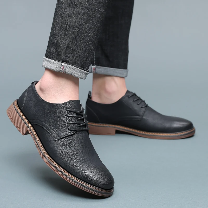 Мужская обувь весна 2019 новая деловая кожаная мужская Корейская версия для отдыха