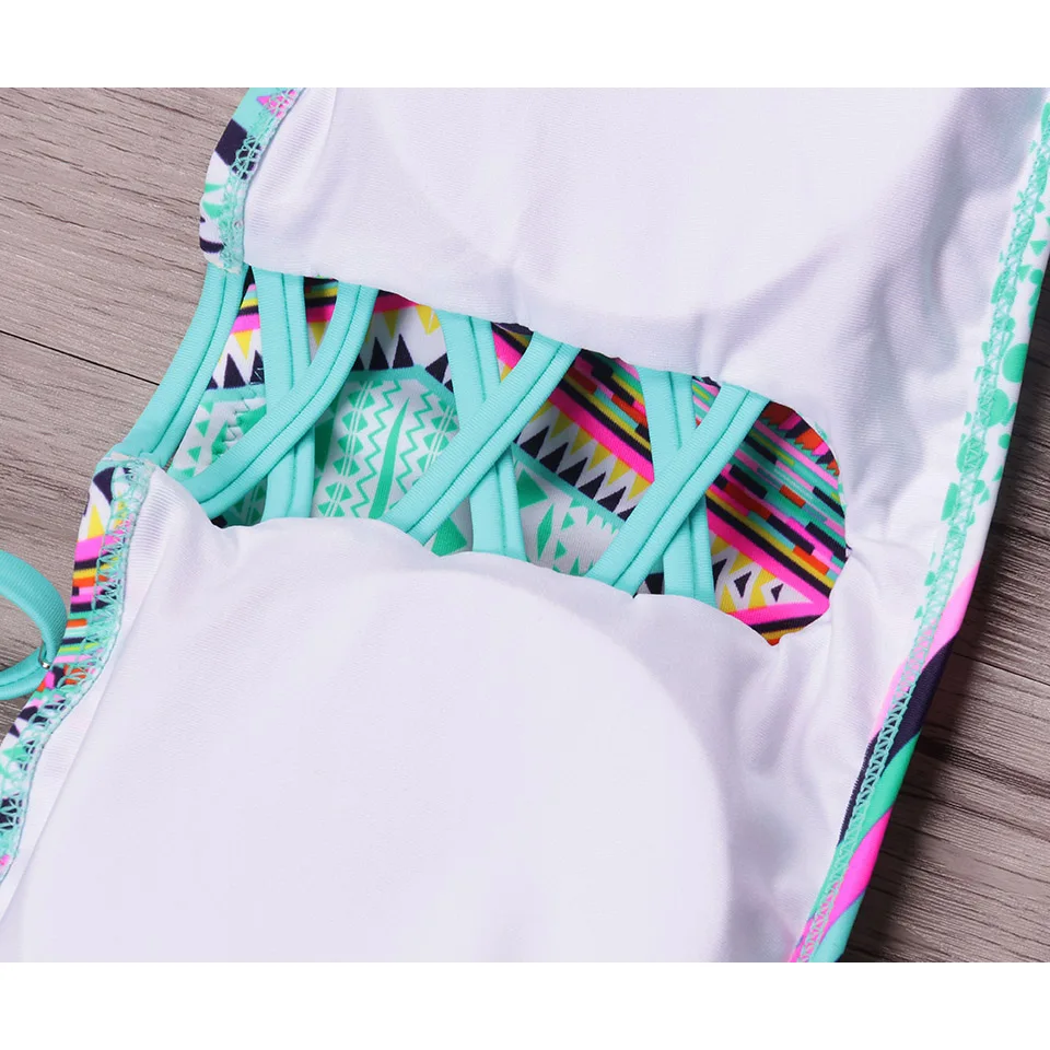 Женский купальник-бандо Raintropical Бандажное бикини с принтом на лето 2019 | Женская