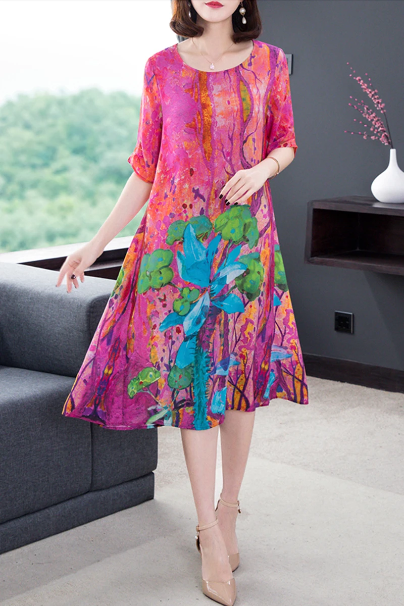 Имитирующее Настоящее шелковое платье 2018 новое летнее осеннее милое женское