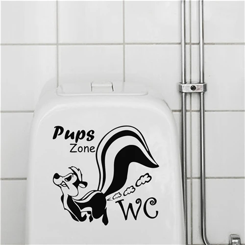 Забавные наклейки для туалета с изображением белки WC diy adesivos de paredes дома