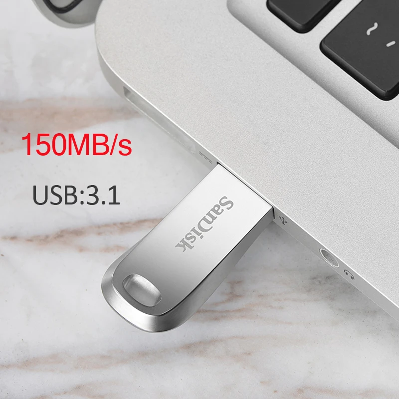 SanDisk ультра роскошный USB 3 1 флеш накопитель 16 ГБ 32 64 128 полностью металлический