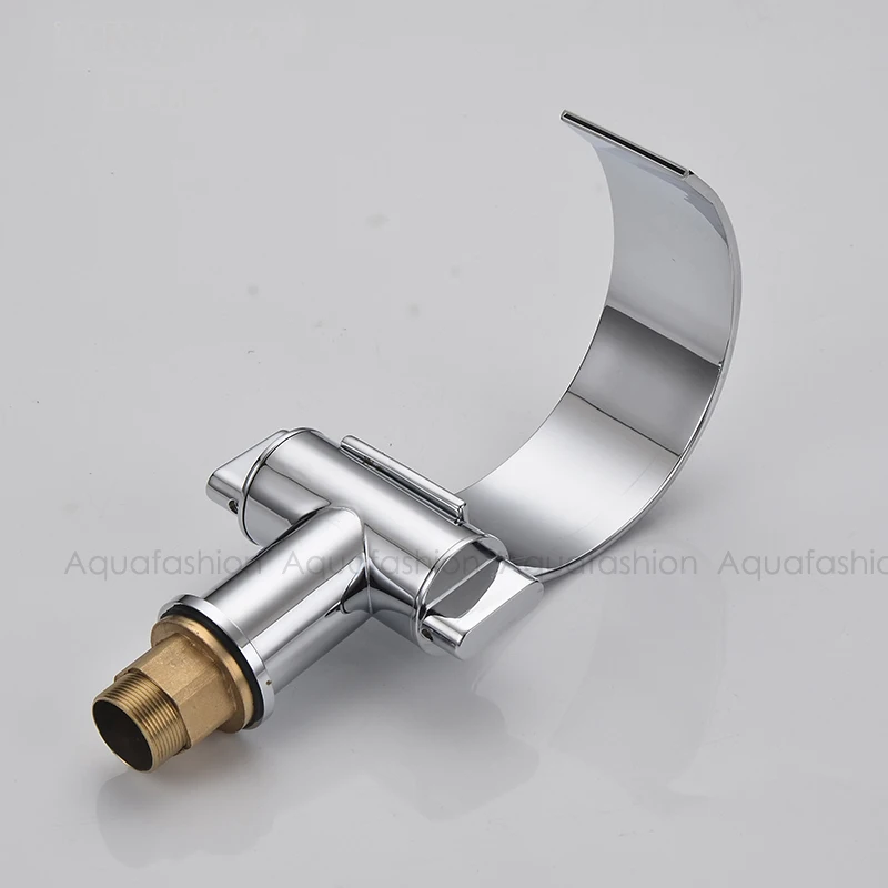 New Arrival Waterfall Faucet Cold and Hot Water Bathroom Curved Lavatory Faucets | Обустройство дома
