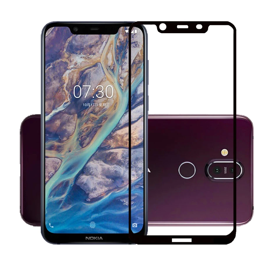 2.5D 9H высококачественное закаленное стекло для NOKIA 8 1 полное покрытие Защитная