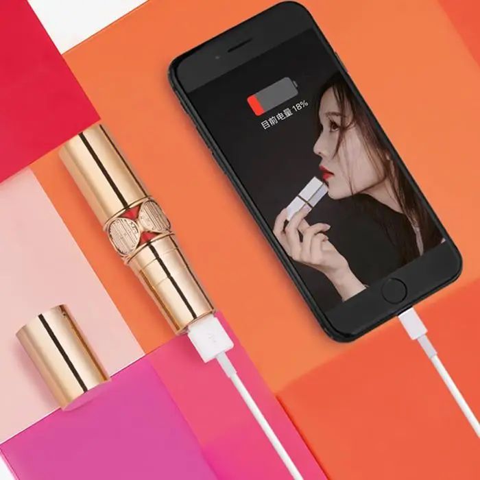 5000 мАч в форме губной помады power Bank Внешняя батарея PoverBank USB bank портативное