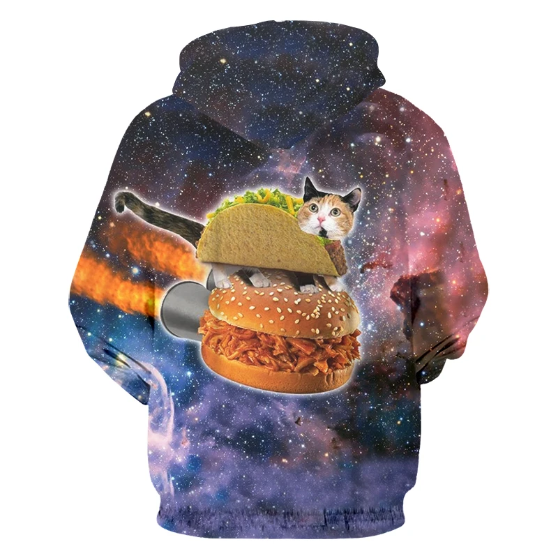 OGKB Pullover Man Hooded Loose 3D Hoodies Printing Animal Eagle Funny Big Size Clothing For Men Autumn Sweatshirts | Мужская одежда
